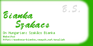 bianka szakacs business card