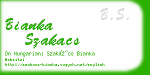 bianka szakacs business card